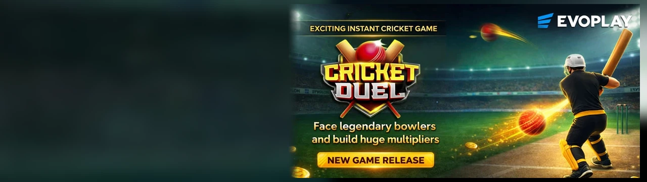 Cricket Duel: Cricket Duel पेज पर दूसरी जगह यह बैनर खेल का मुख्य दृश्य दिखाता है