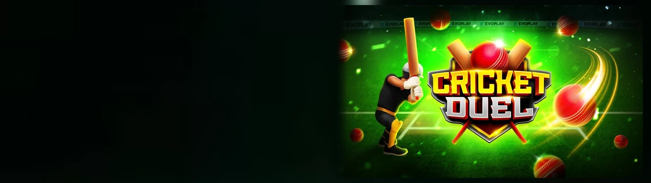 Cricket Duel: Cricket Duel पेज पर यह बैनर खेल का मुख्य दृश्य दिखाता है