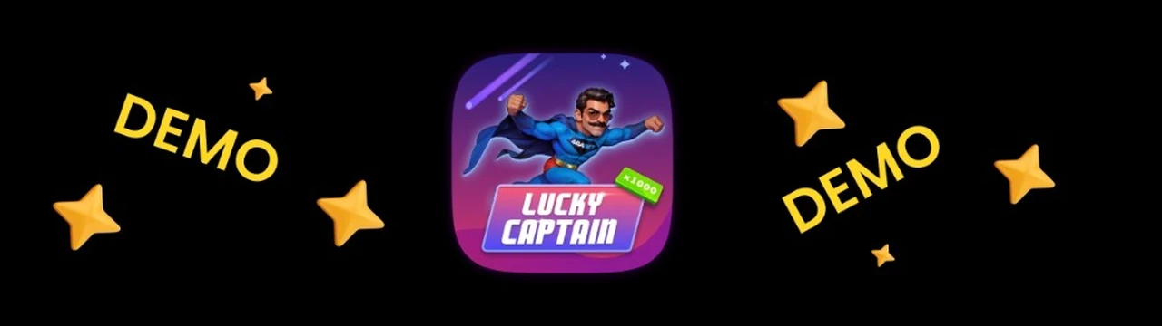 Lucky Captain डेमो: Lucky Captain पेज पर यह बैनर खेल का मुख्य दृश्य दिखाता है