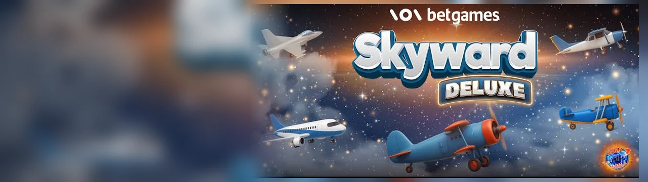 Skyward Deluxe: कई विमानों वाली BetGames की आर्ट दिखाता तीसरा बैनर