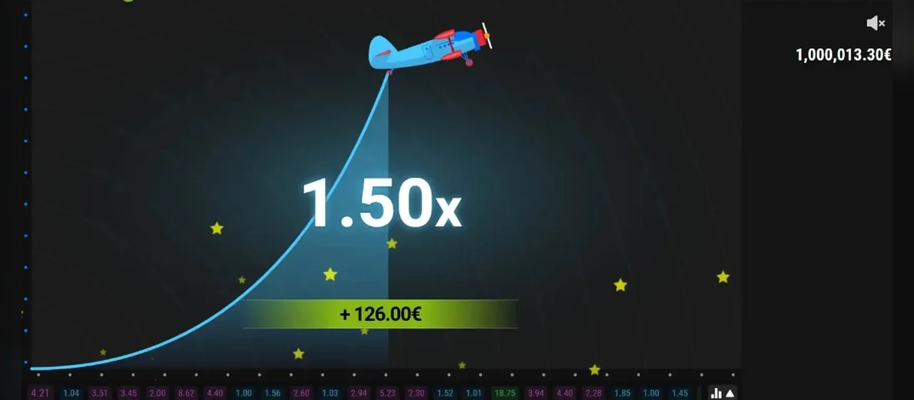 Skyward Deluxe: 1.50x चार्ट पर चढ़ता विमान दिखाता डेमो स्टिल