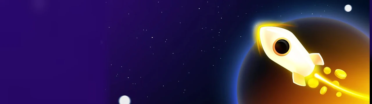 Space XY: Space Xy पेज पर दूसरी जगह यह बैनर खेल का मुख्य दृश्य दिखाता है