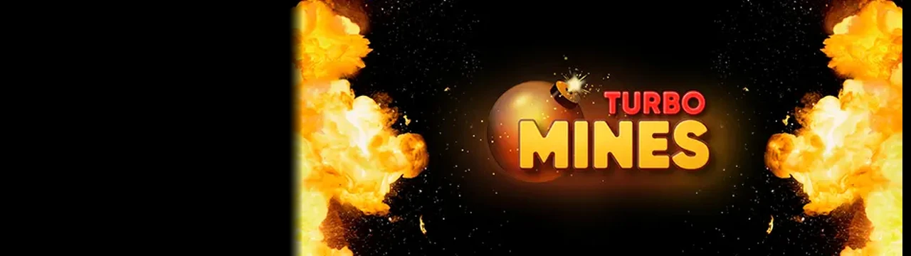 Turbo Mines: Turbo Mines पेज पर तीसरी जगह यह बैनर खेल का मुख्य दृश्य दिखाता है