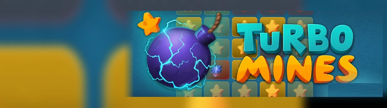 Turbo Mines: Turbo Mines पेज पर यह बैनर खेल का मुख्य दृश्य दिखाता है